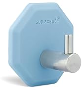 Sud Scrub Antimicrobial Shower Hook, Self Adhesive Hooks for Shower Wall, Heavy Duty Removable W...