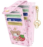 Gemfit Slim Small Card Wallet for Women – Cute Card Holder Wallets with Keychain Credit RFID Bloc...