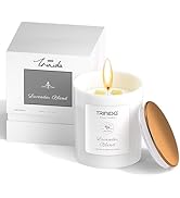 TRINIDa Aromatherapy Candle – Non-Toxic Soy Wax Candle with Citrine Crystal, Lavender Blend Essen...