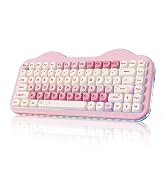 YUNZII C75 Wireless Mechanical Keyboard,75% Layout, Hot-Swappable NKRO,BT5.0/2.4G/USB-C Mode,Dye-...