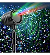 Laser Projector Lights Outdoor, Christmas Laser Light Projector Moving RGB 3 Color Starry Lights ...