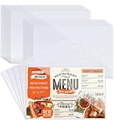 AKONEGE 25 Pcs 11" x 17" Rigid Print Protectors Clear Plastic Sleeves Hard Sheet Protectors Heavy...
