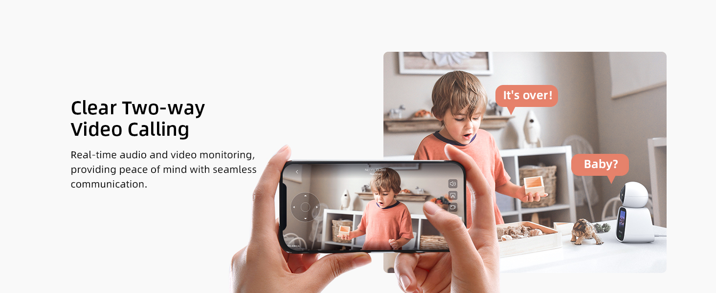 Two-way video calling cameras for baby