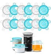 Small Silicone Stretch Lids, 12PCS 2.6"/6.5cm Zero Waste Reusable Silicon Container Lids Covers f...