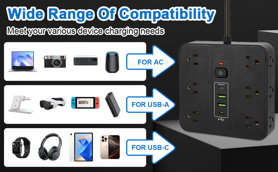 16-in-1 Power Strip Surge Protector