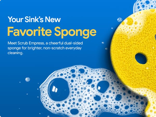 Three pack dish sponges with odor resistant design for everyday kitchen cleaning