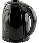 OVENTE 1.7L Double Wall Electric Tea Kettle, 1100W Power, Black KD64B | Water Boiler with Cool-To...
