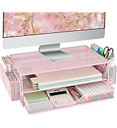 AUPSEN Computer Monitor Stands Riser,2-Tier Desk Organizers and Accessories, Office Desk Accessor...