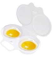 White Egg Poacher, Microwave Egg Boiler Poacher, Microwave Egg Poacher, 2 Cavity Nonstick Poached...