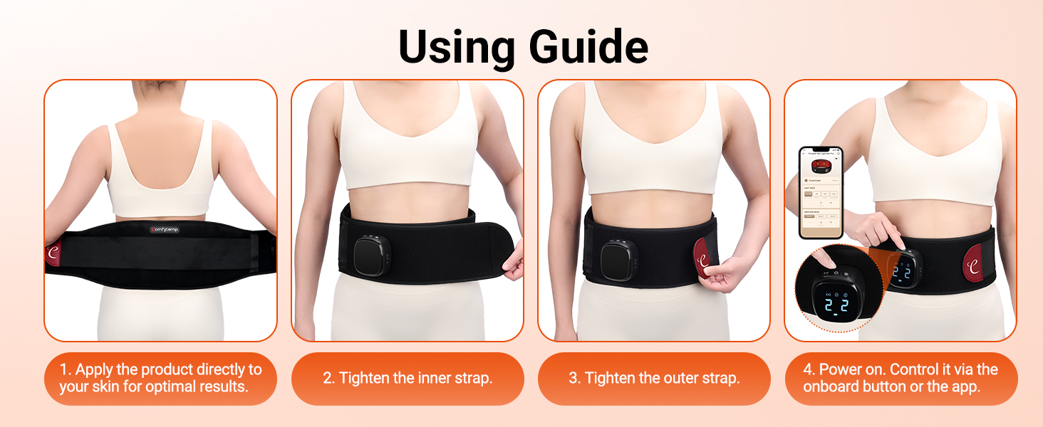 red light therapy belt with vibration massage
