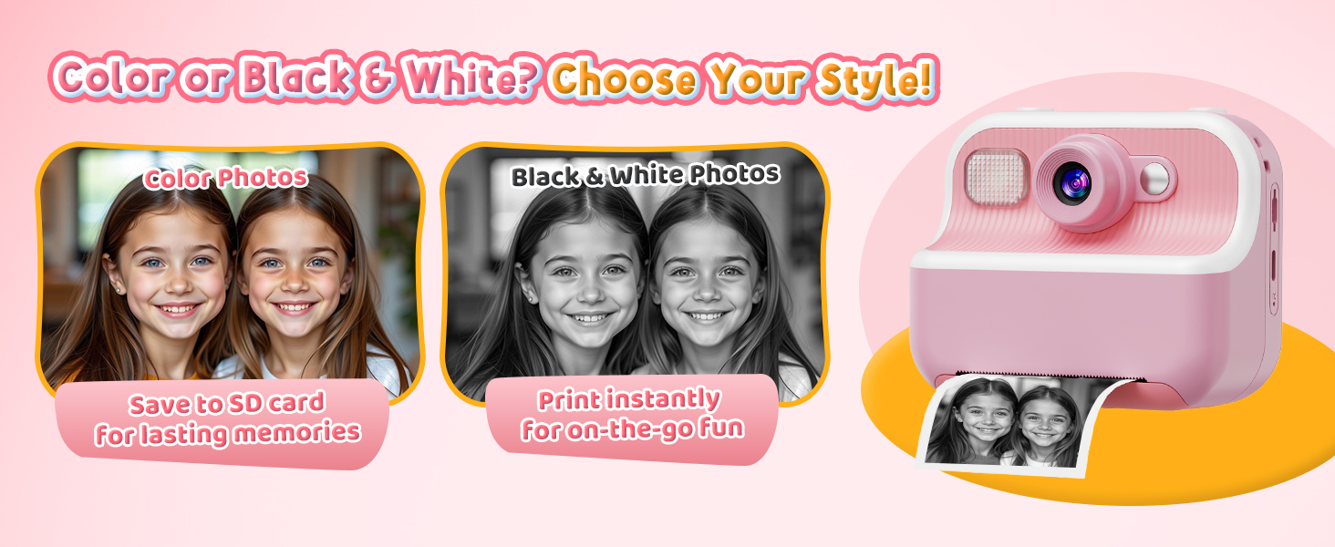 kids instant print camera