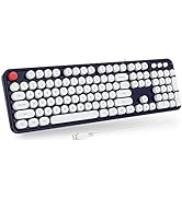 Atelus Computer Keyboards Wired, Full Size Typewriter Keyboard with Number Pad, Plug Play USB Key...