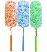 GMLRKY 3 Pcs Microfiber Duster 12-31 Inch Extendable Cleaning Tool 360° Bendable Washable Small D...