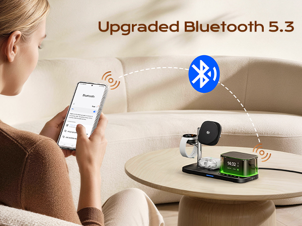 Wireless Charging Dock with bluetooth