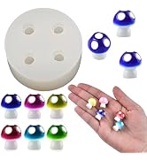 Cute Tiny Mushroom Resin Silicone Mold Micro Dollhouse Plant Epoxy Casting Mold for DIY Resin Art...