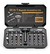 DIY Ratchet Screwdriver Set, Upgraded 34 in 1 Magnetic Screwdriver Set for Christmas Gifts, Switc...