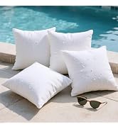 Phantoscope Outdoor Waterproof Pillow Inserts, Premium Water Resistant Patio Cushion, Square Form...