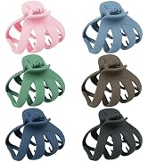 MAORULU Hair Clips for Thick Hair, 3.2" Big Claw Octopus Clips, Strong Hold Jumbo Hair Clip for W...