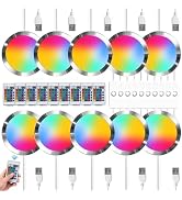 BambooSegD 10PCS Remote Control RGB Light LED Lamp Kit 001,Power Failure Memory Function for Bamb...