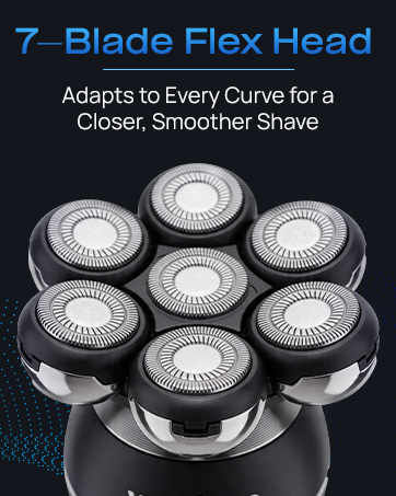 stainless steel 7 blades for the closest, smoothest shave
