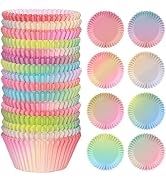 SKIDEC Standard Cupcake Liners 400 Count Colorful Paper Baking Cups Disposable Cupcake Wrappers f...