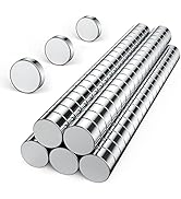 Round Refrigerator Magnets, 100PCS 6×3MM Small Strong Fridge Magnets, Office Magnets, Whiteboard ...