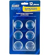 Clearly Superior Small 1 1/8" Round Clear Polymer Gel Bumpers. 12 Pcs.