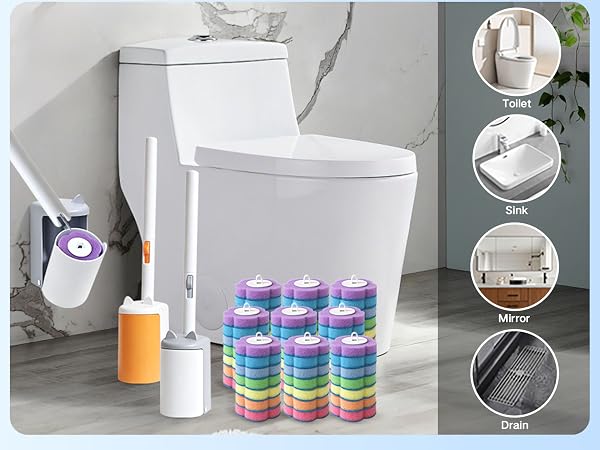 disposable toilet bowl cleaner wand,toilet bowl wandt,oilet cleaner wandtoilet bowl brush and holder