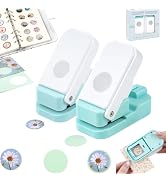 BAOFALI 2Pcs Circle Stamp Punch, Layering Stamp Cutter Craft Hole Punch | 1" and 0.87" Layering S...