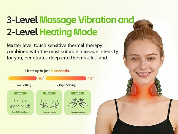 neck and shoulder massager heat therapy is an excellent gift for oneself, family members friends