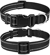Dog Collar, BOOEUDI Dog Collar, Reflective Dog Collar, Sturdy Nylon Collars, Adjustable Classic D...