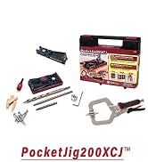 Milescraft 7336 Pocket Jig 200XCJ - Pocket Hole Bundle with Double Barrel Pocket Hole Jig, Single...