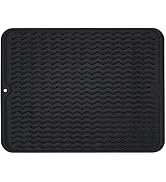Silicone Dish Drying Mat, Non-Slip Easy Clean Sink Mat Large Heat-resistant Dish Drainer Mat for ...
