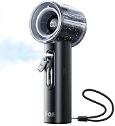 KIMMOO Portable Misting Fan, USB Rechargable Handheld Fan with Water Spray Mist, Up to 13 Hrs Coo...