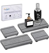 4PCS Stone Drying Trays for Bathroom Sink, Water Absorbing Stone Tray, Water Absorbent Diatomaceo...