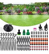 Garden 50Ft Automatic Micro Irrigation System, 1/4" Blank Distribution Plant Watering Irrigation ...