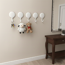Self-Adhesive Hooks No Drill Wall Mounted Sticky Hooks Durable