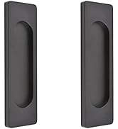 MOROBOR Self-Stick Rectangular Sliding Door Pulls, 2pcs Aluminum Alloy Flush Pull Punch-Free Hand...