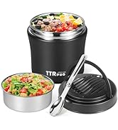 TTrpuon Insulated Food Container Soup Thermos for Hot Food Adults 40 OZ, Stainless Steel lunch bo...