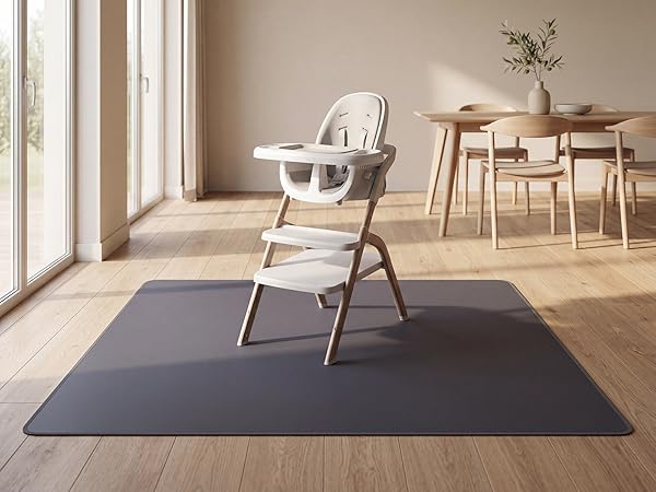 WOMUMON Brand: Modern Organic Baby Essentials, Premium Waterproof Highchair Splat Mat Banner