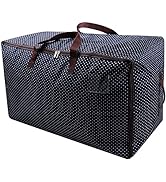 100L Large Storage Bag, Comforter/Blanket/Pillows/Quilt Storage Container, Garage Grocery Storage...