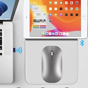 M8 Dual mode Wireless bluetooth mouse with magnet cover case,Type-C rechargeable