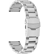 Juntan 18mm 20mm 22mm 24mm Classic Stainless Steel Watch Band Silver Black Brushed Metal Watch St...