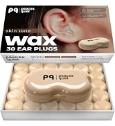 Peace&Quiet PQ Sleeping Ear Plugs Silicone - 30 Wax Moldable EarPlugs for Sleeping Noise Cancelli...