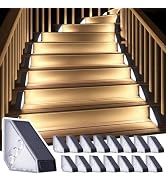 ROSHWEY Solar Step Lights for Outside, 16 Pack Solar Stair Lights Outdoor Waterproof, Triangle De...