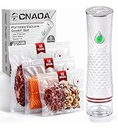 CNAOA Compact Vacuum Sealer with 30 3rd-Generation Upgraded Reusable High Seal Bags, Powerful Han...