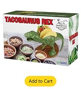 Funwares Original Tacosaurus - Dinosaur Taco Holder, Fun and Practical White Elephant Gift, Hold ...