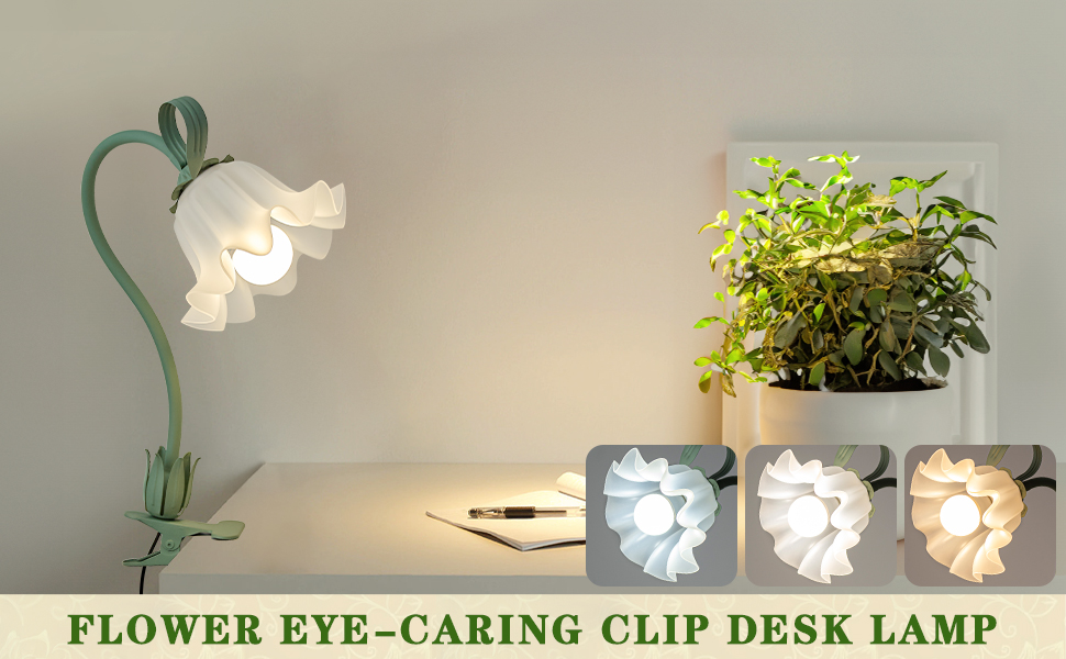 flower clip on light for bed,flower table lamp,flower desk lamp