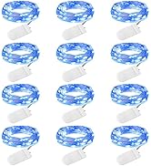 Brightown 12 Pack Led Fairy Lights Battery Operated String Lights Waterproof Silver Wire 7 Feet 2...