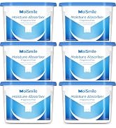 Moisture Absorbers 6 Packs, 10.8 Oz Efficient Humidity Absorber & Odor Eliminator Boxes, Refillab...